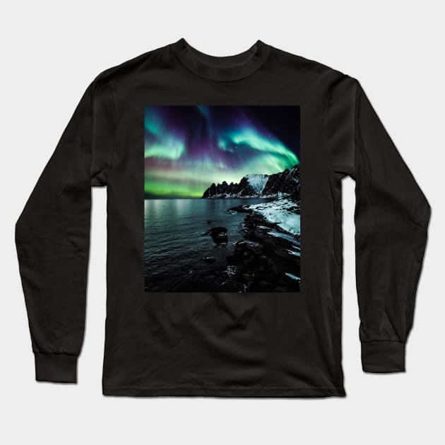 AMAZING NORTHERN LIGHTS Long Sleeve T-Shirt by MJ96-PRO